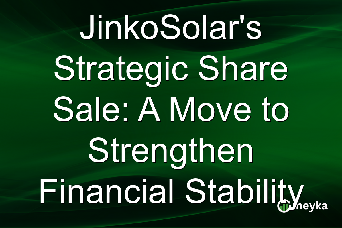 JinkoSolar's Strategic Share Sale: A Move to Strengthen Financial Stability
