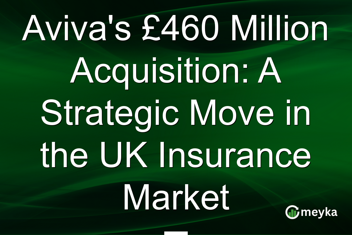 Aviva's £460 Million Acquisition: A Strategic Move in the UK Insurance Market