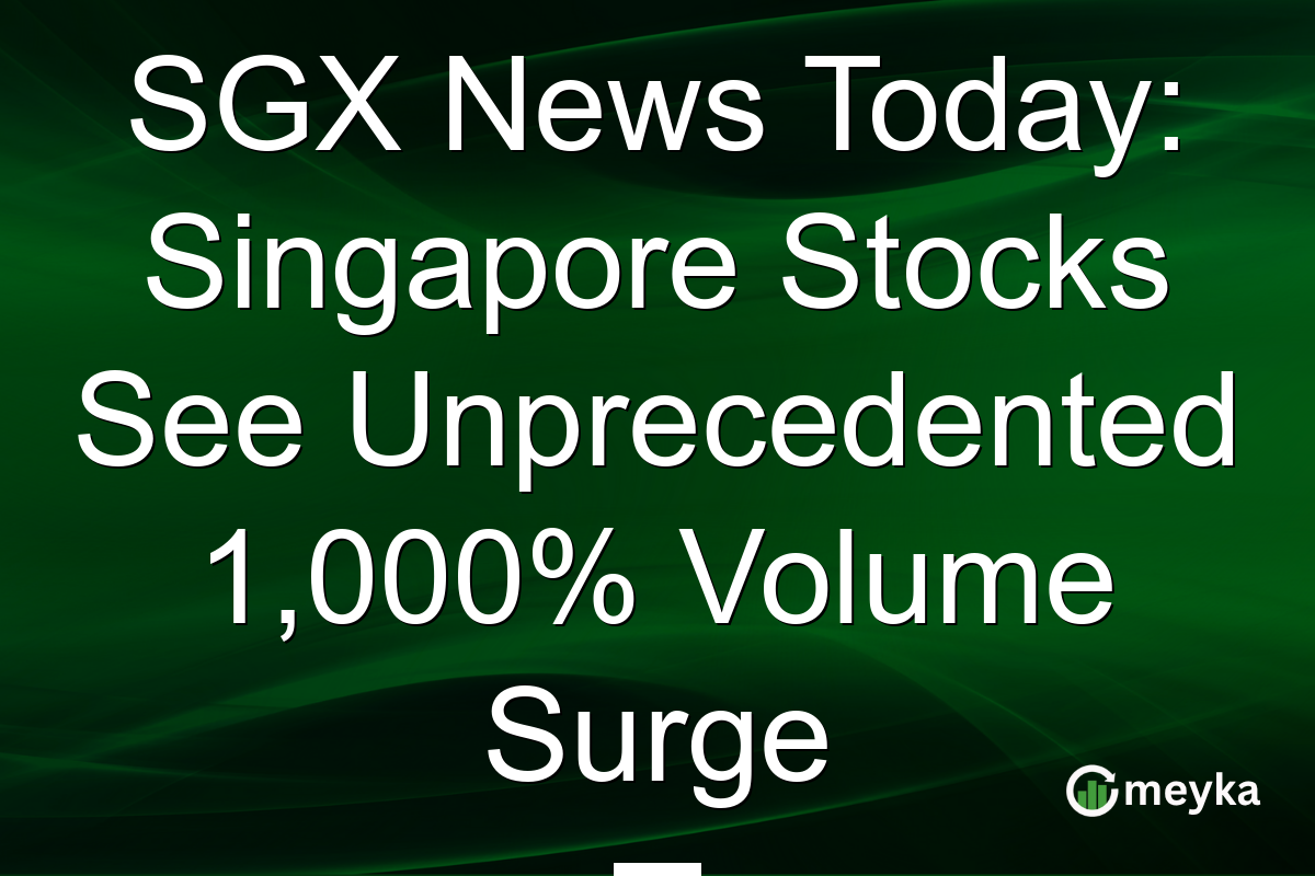 SGX News Today: Singapore Stocks See Unprecedented 1,000% Volume Surge