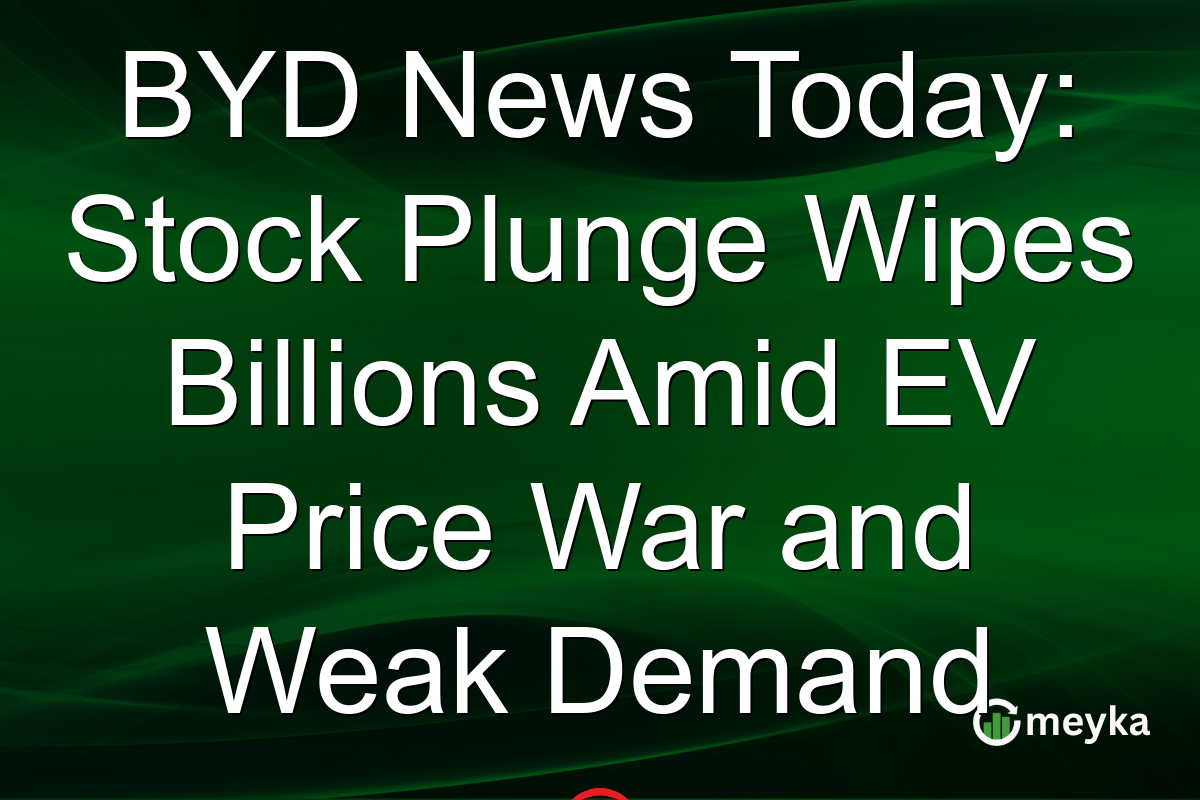 BYD News Today: Stock Plunge Wipes Billions Amid EV Price War and Weak Demand