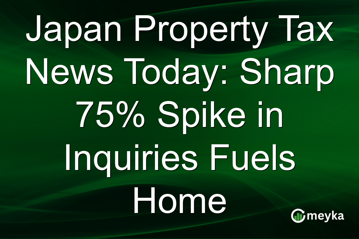 Japan Property Tax News Today: Sharp 75% Spike in Inquiries Fuels Home