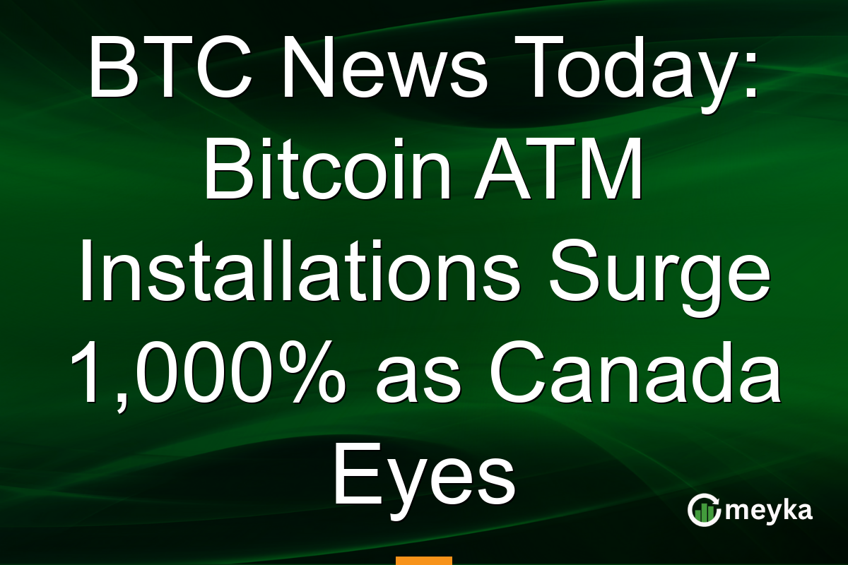 BTC News Today: Bitcoin ATM Installations Surge 1,000% as Canada Eyes