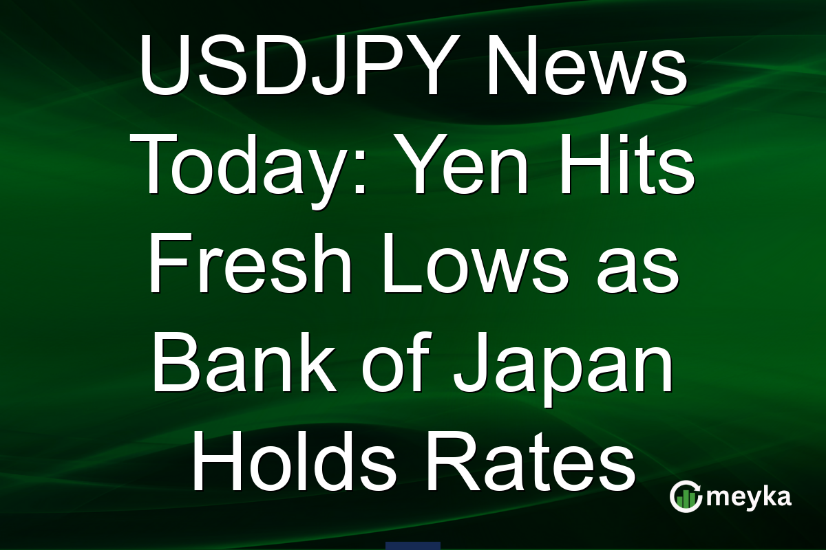 USDJPY News Today: Yen Hits Fresh Lows as Bank of Japan Holds Rates
