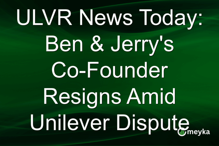 ULVR News Today: Ben & Jerry's Co-Founder Resigns Amid Unilever Dispute