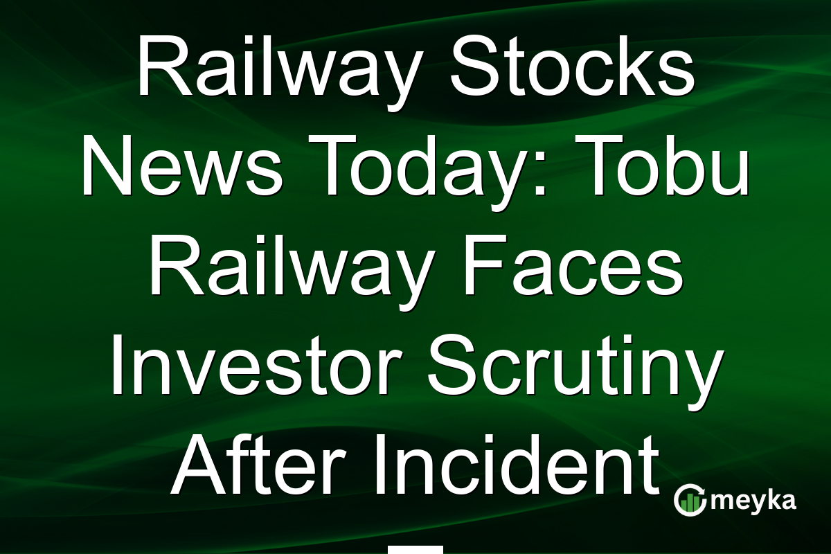 Railway Stocks News Today: Tobu Railway Faces Investor Scrutiny After Incident