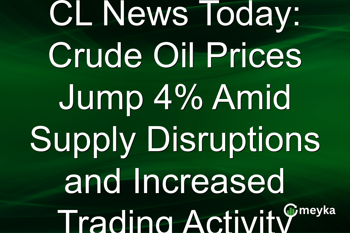 CL News Today: Crude Oil Prices Jump 4% Amid Supply Disruptions and Increased Trading Activity