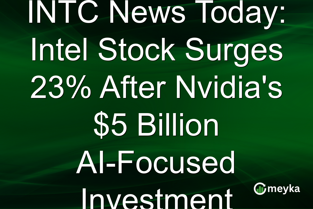 INTC News Today: Intel Stock Surges 23% After Nvidia's $5 Billion AI-Focused Investment