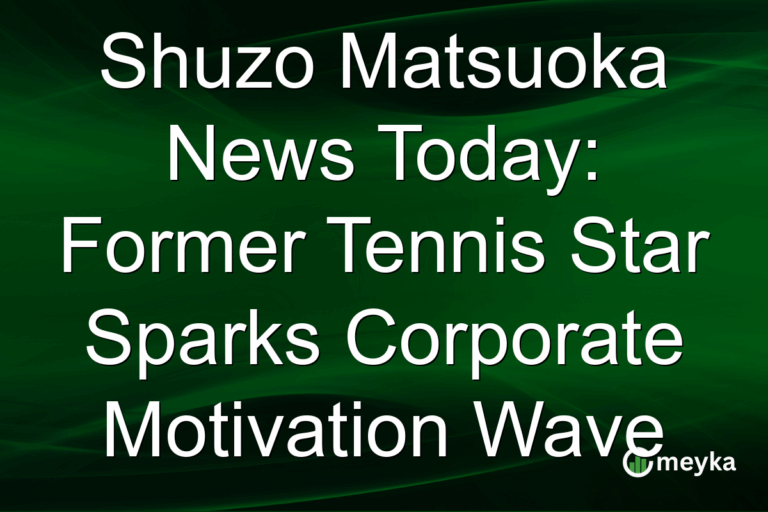 Shuzo Matsuoka News Today: Former Tennis Star Sparks Corporate Motivation Wave