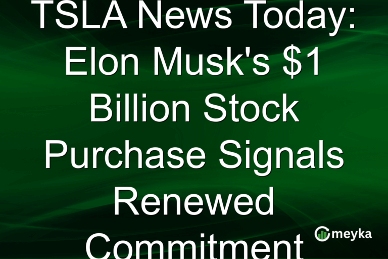 TSLA News Today: Elon Musk's $1 Billion Stock Purchase Signals Renewed Commitment