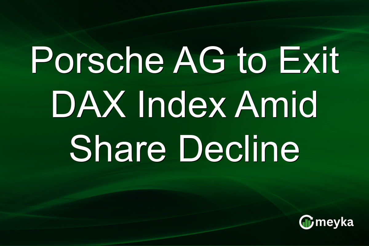 Porsche AG to Exit DAX Index Amid Share Decline