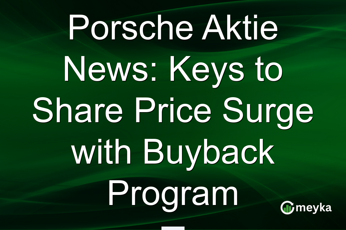 Porsche Aktie News: Keys to Share Price Surge with Buyback Program