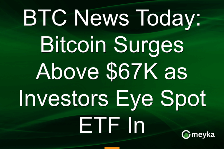 BTC News Today: Bitcoin Surges Above $67K as Investors Eye Spot ETF In