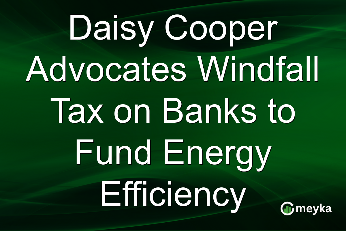 Daisy Cooper Advocates Windfall Tax on Banks to Fund Energy Efficiency