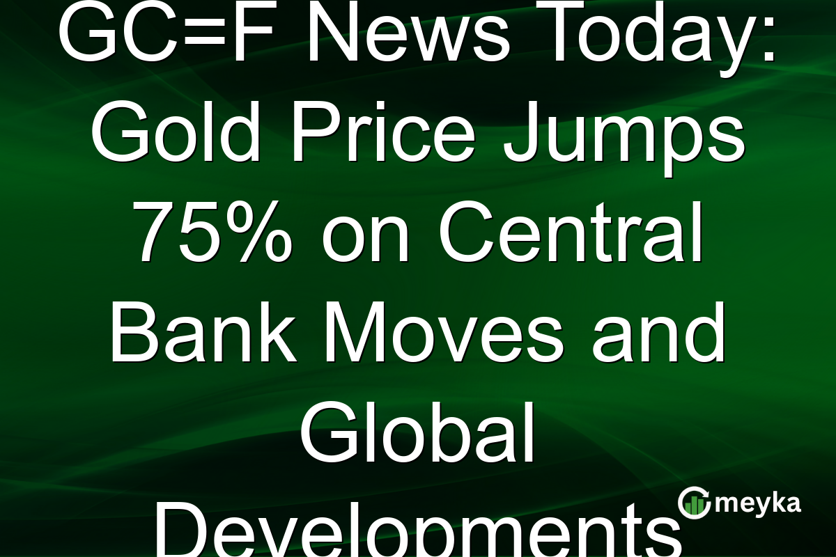 GC=F News Today: Gold Price Jumps 75% on Central Bank Moves and Global Developments