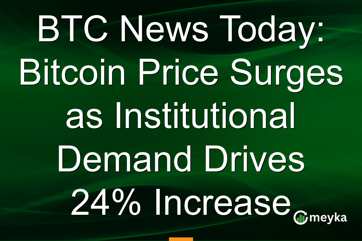 BTC News Today: Bitcoin Price Surges as Institutional Demand Drives 24% Increase