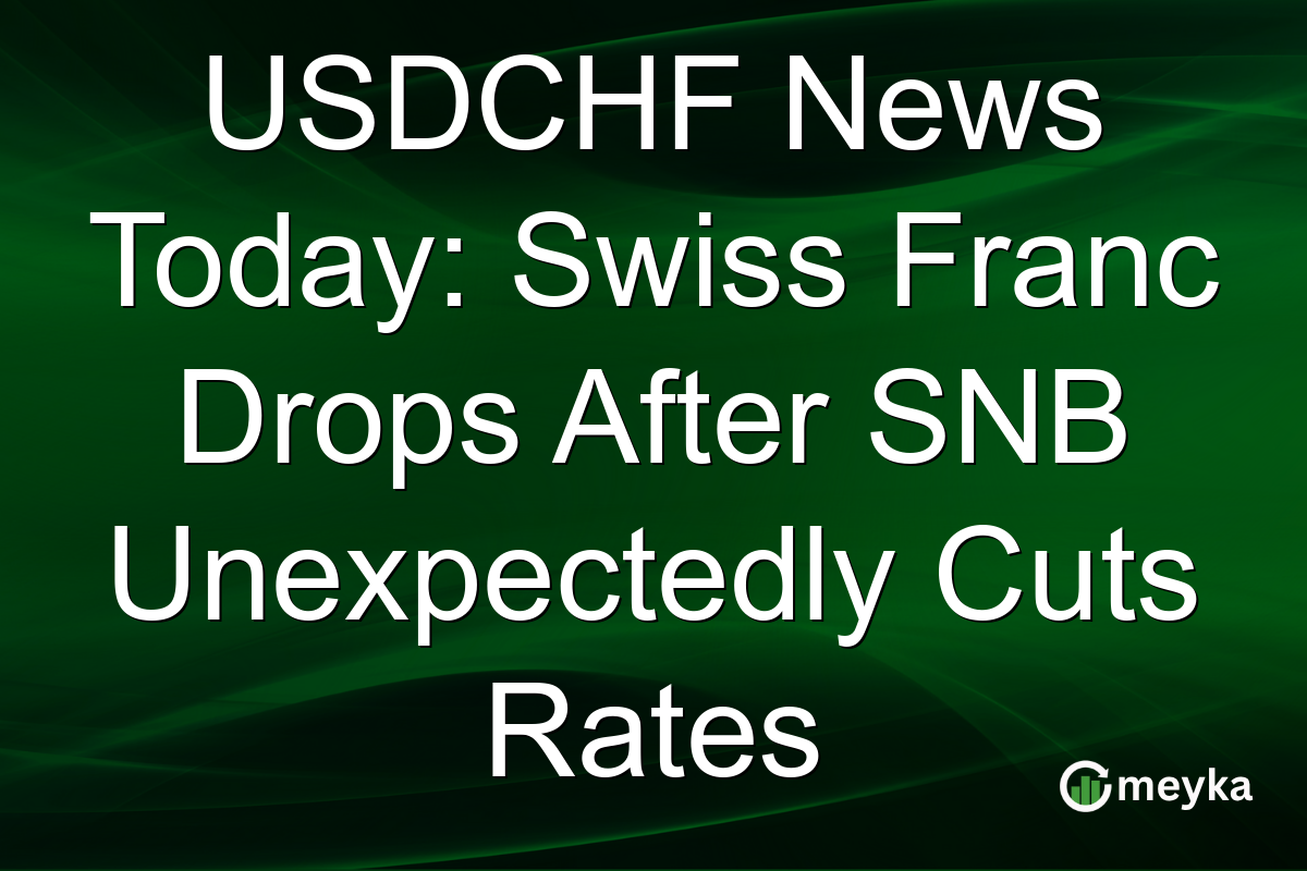 USDCHF News Today: Swiss Franc Drops After SNB Unexpectedly Cuts Rates