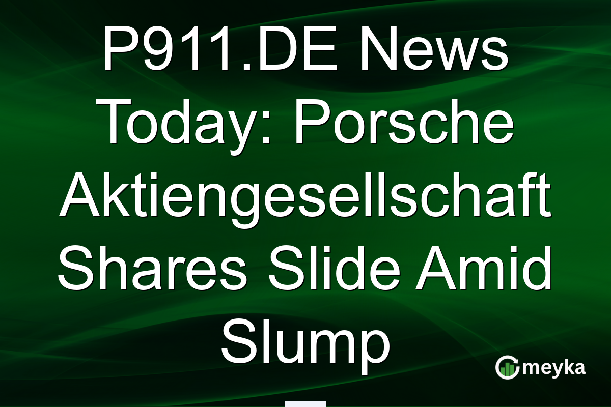 P911.DE News Today: Porsche Aktiengesellschaft Shares Slide Amid Slump