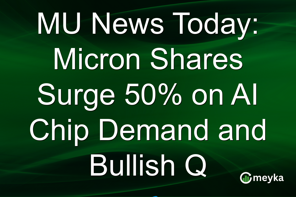 MU News Today: Micron Shares Surge 50% on AI Chip Demand and Bullish Q