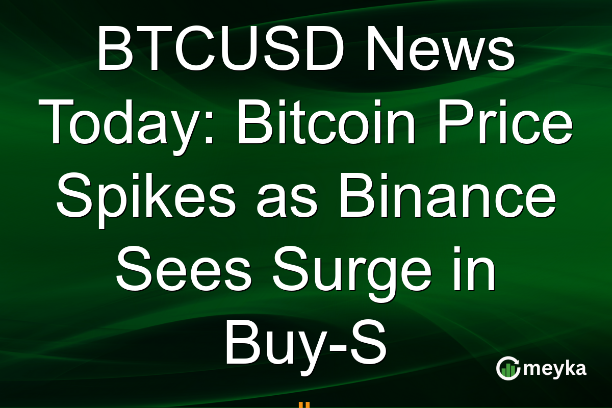 BTCUSD News Today: Bitcoin Price Spikes as Binance Sees Surge in Buy-S