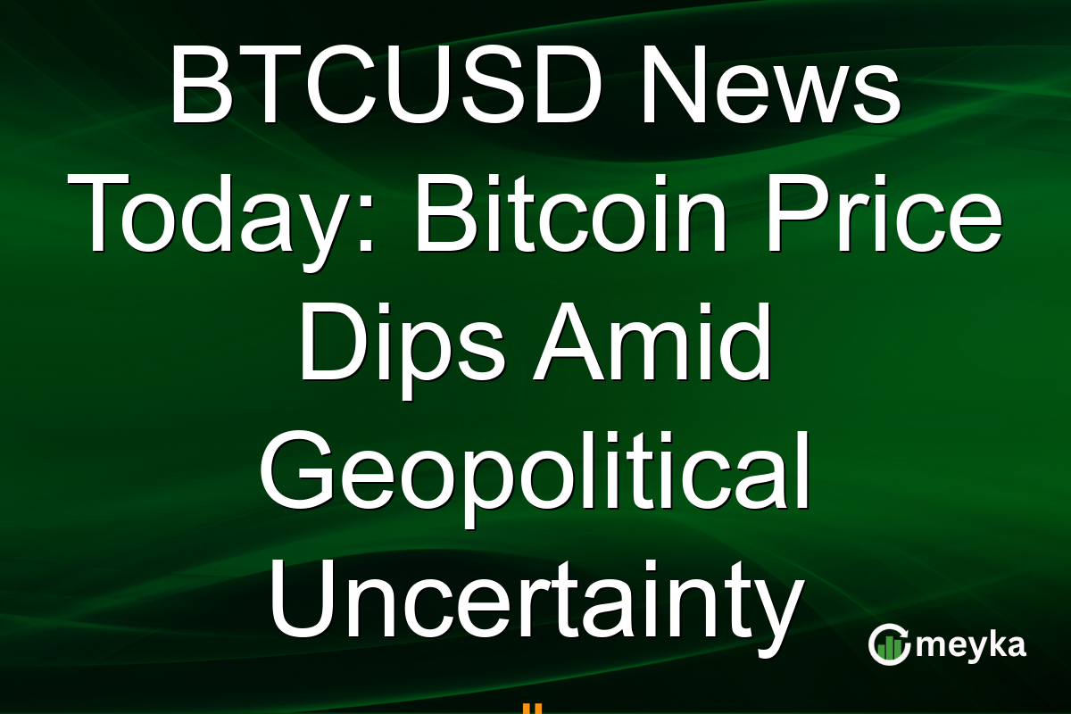 BTCUSD News Today: Bitcoin Price Dips Amid Geopolitical Uncertainty