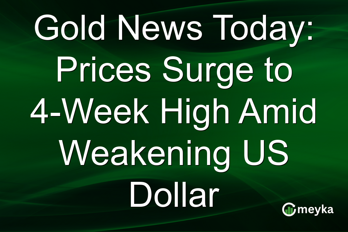 Gold News Today: Prices Surge to 4-Week High Amid Weakening US Dollar