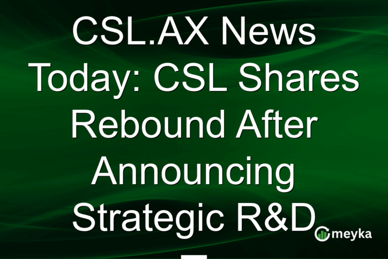 CSL.AX News Today: CSL Shares Rebound After Announcing Strategic R&D