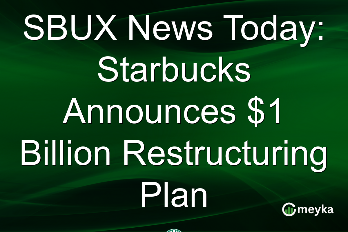 SBUX News Today: Starbucks Announces $1 Billion Restructuring Plan