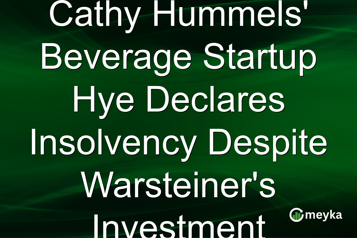 Cathy Hummels' Beverage Startup Hye Declares Insolvency Despite Warsteiner's Investment
