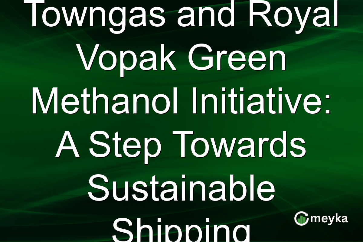 Towngas and Royal Vopak Green Methanol Initiative: A Step Towards Sustainable Shipping