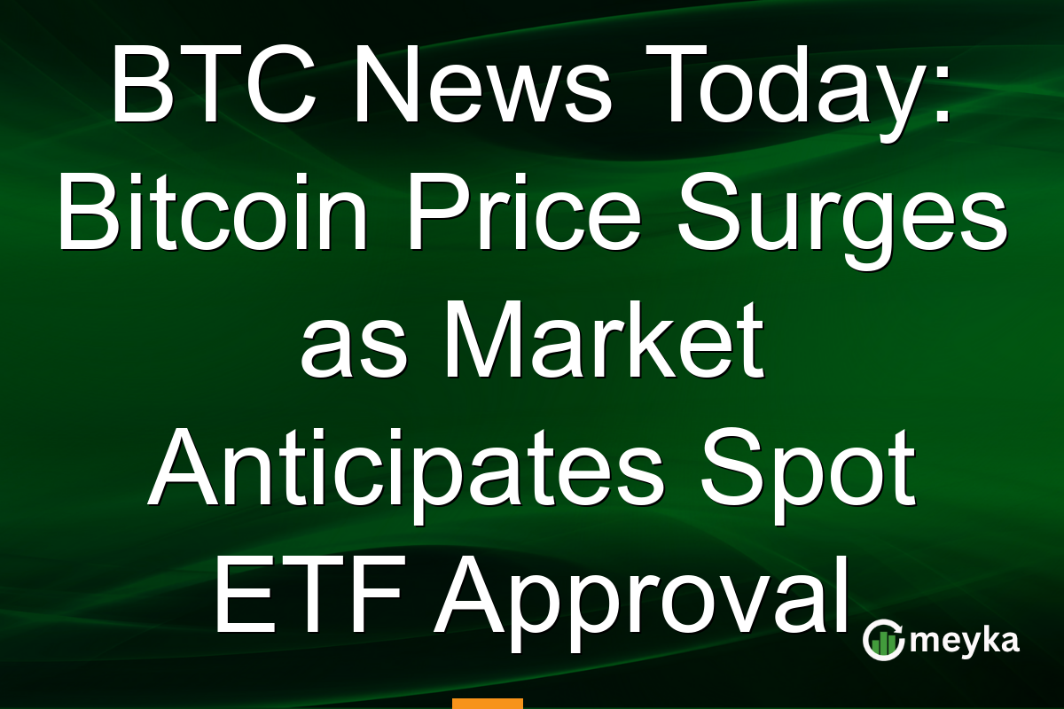 BTC News Today: Bitcoin Price Surges as Market Anticipates Spot ETF Approval