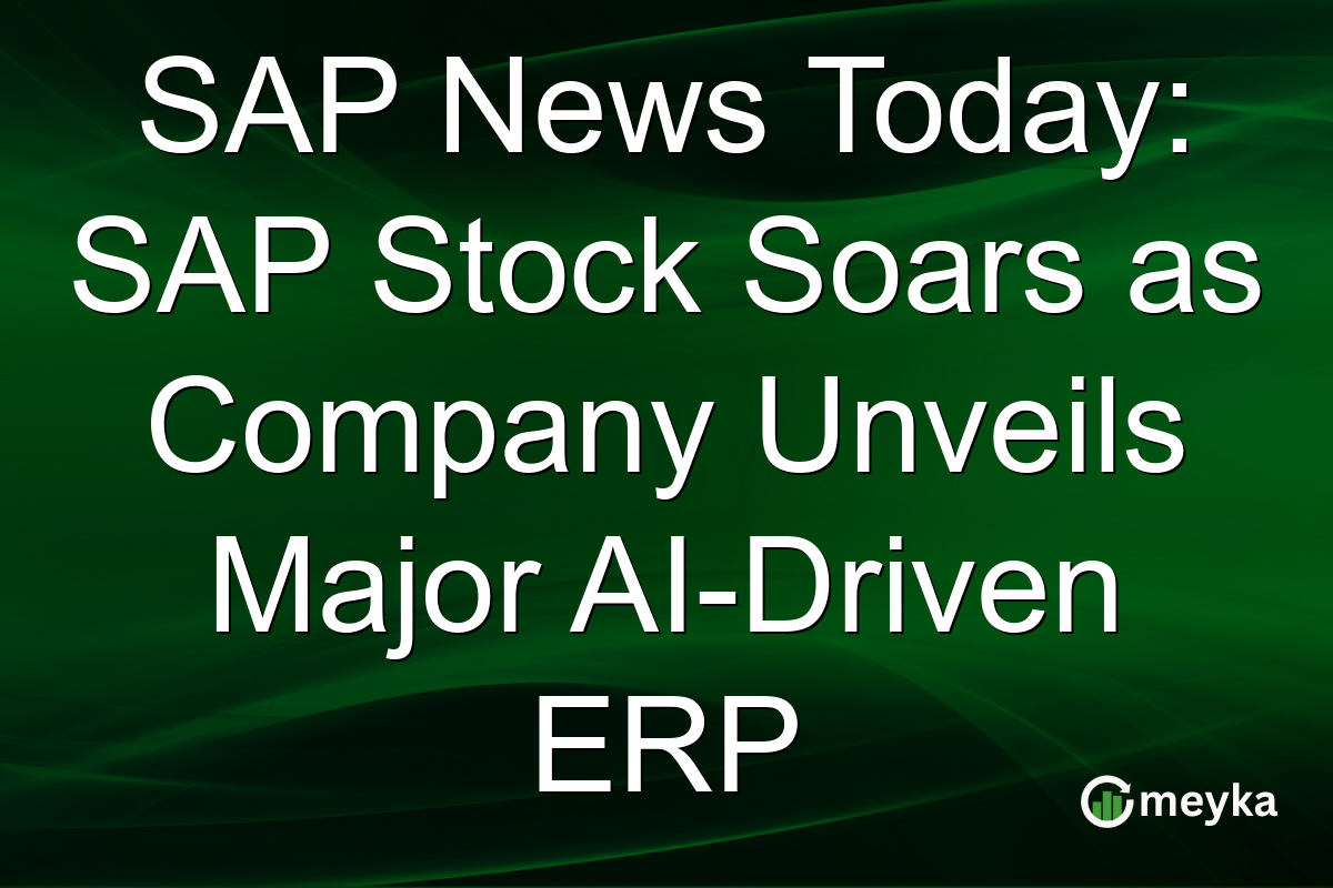 SAP News Today: SAP Stock Soars as Company Unveils Major AI-Driven ERP