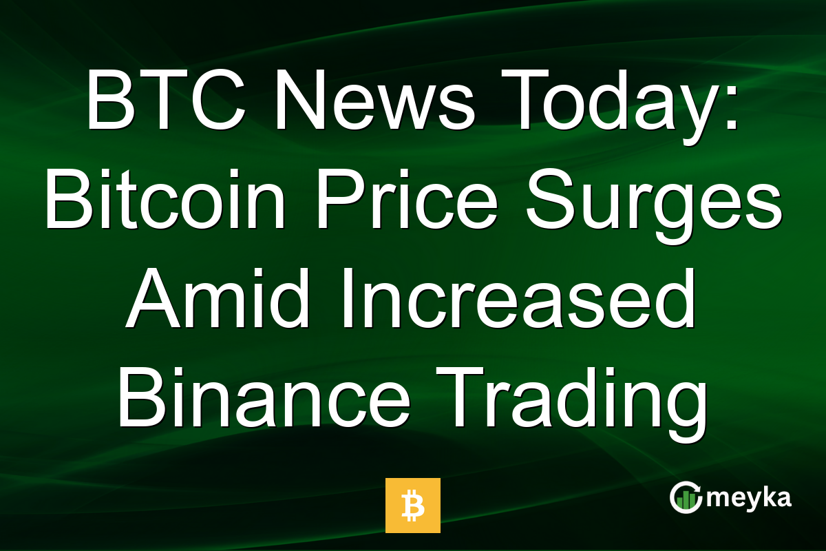 BTC News Today: Bitcoin Price Surges Amid Increased Binance Trading