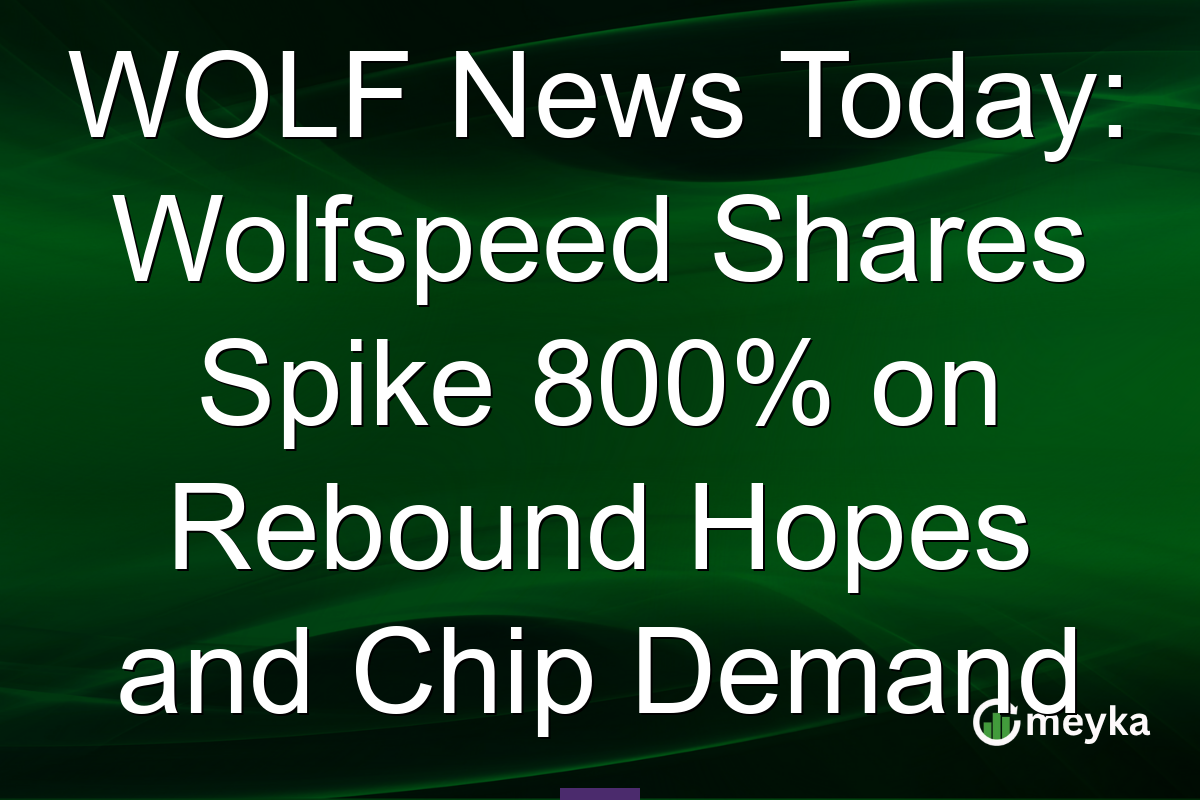 WOLF News Today: Wolfspeed Shares Spike 800% on Rebound Hopes and Chip Demand