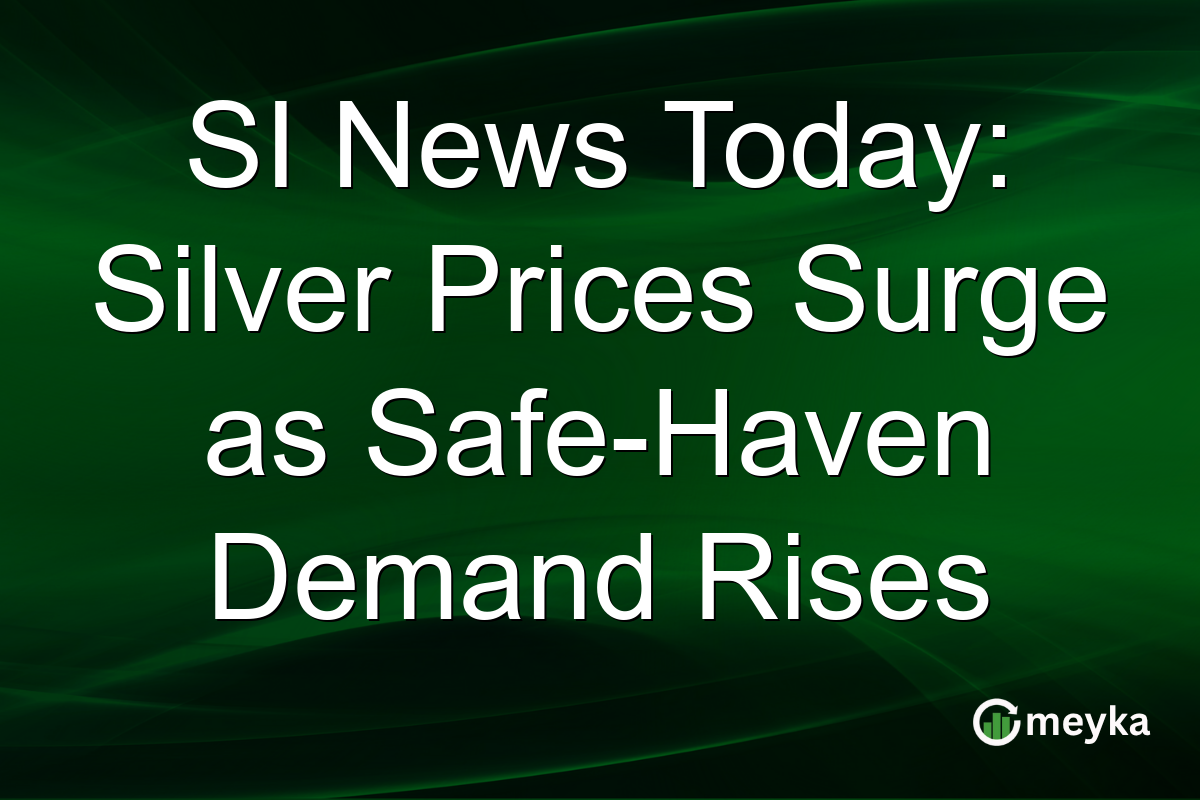SI News Today: Silver Prices Surge as Safe-Haven Demand Rises