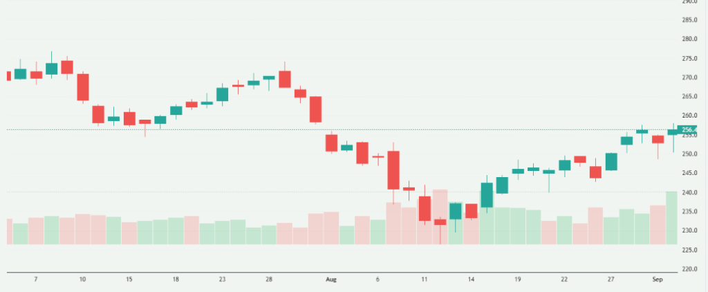 Meyka AI: Salesforce Stock Chart Overview