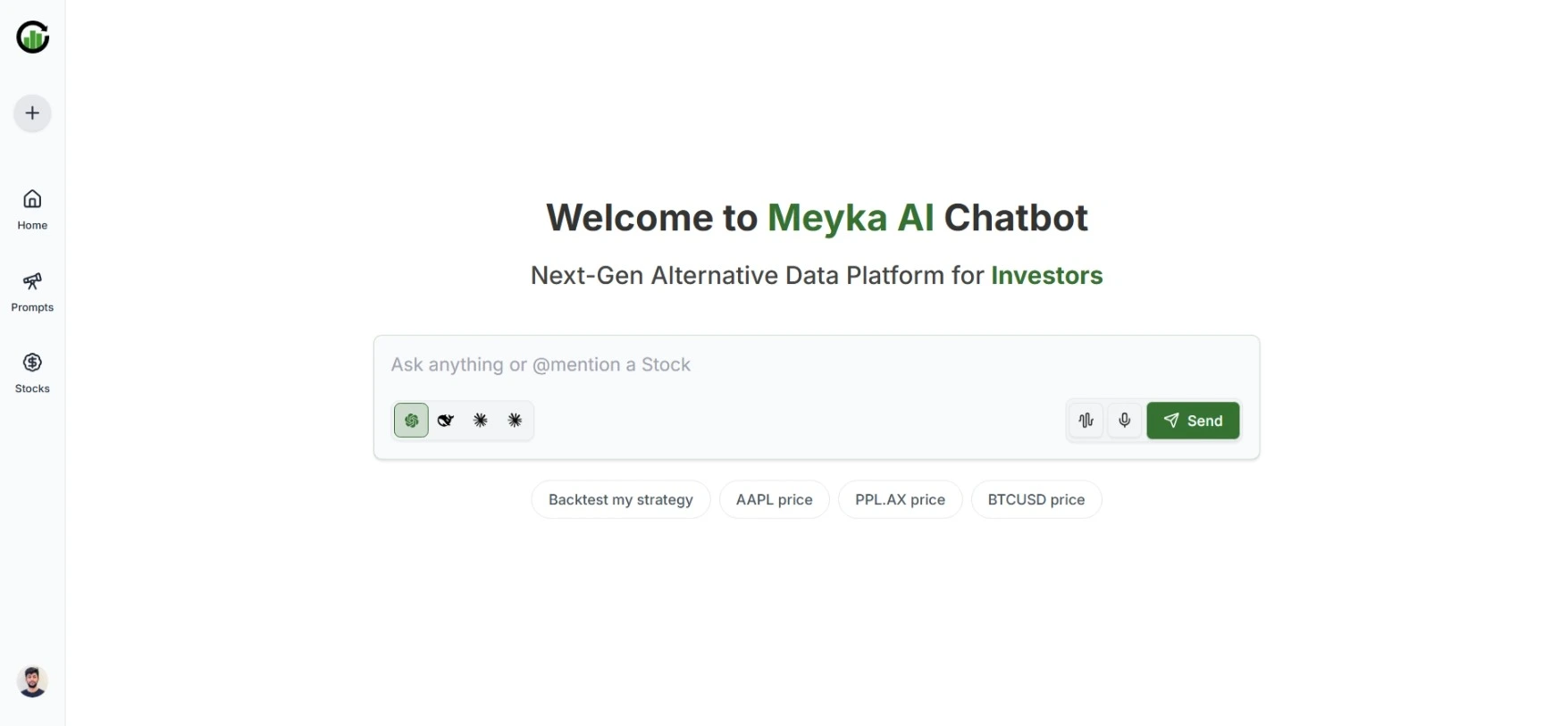 ai chatbot for stock market meyka