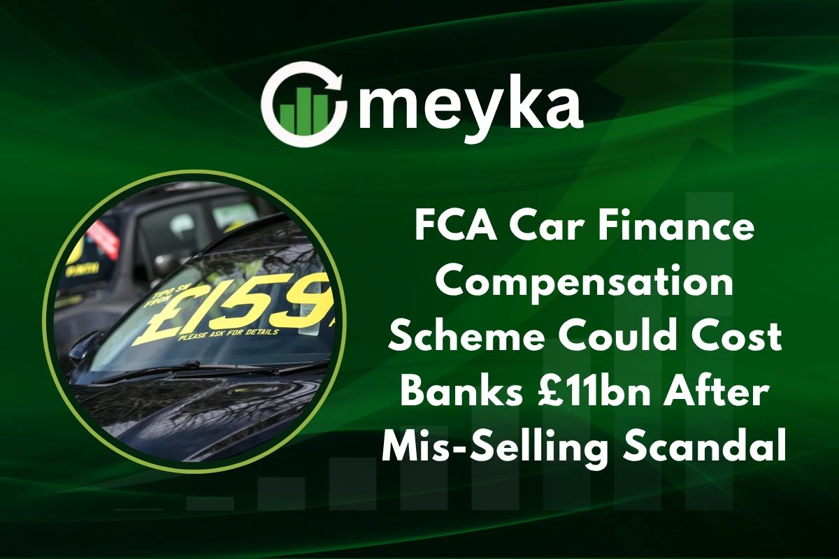 Car Finance Compensation Scheme illustration showing FCA reviewing car loan documents and refunding UK drivers after mis-selling scandal
