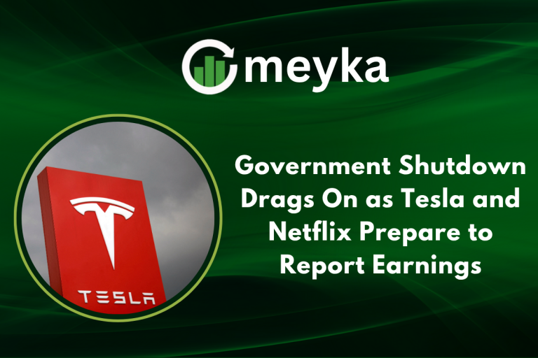 Traders monitor Tesla and Netflix stocks as the Government Shutdown creates market uncertainty.