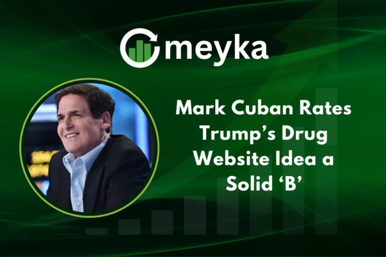 Mark Cuban speaking at a business event about technology and healthcare investments