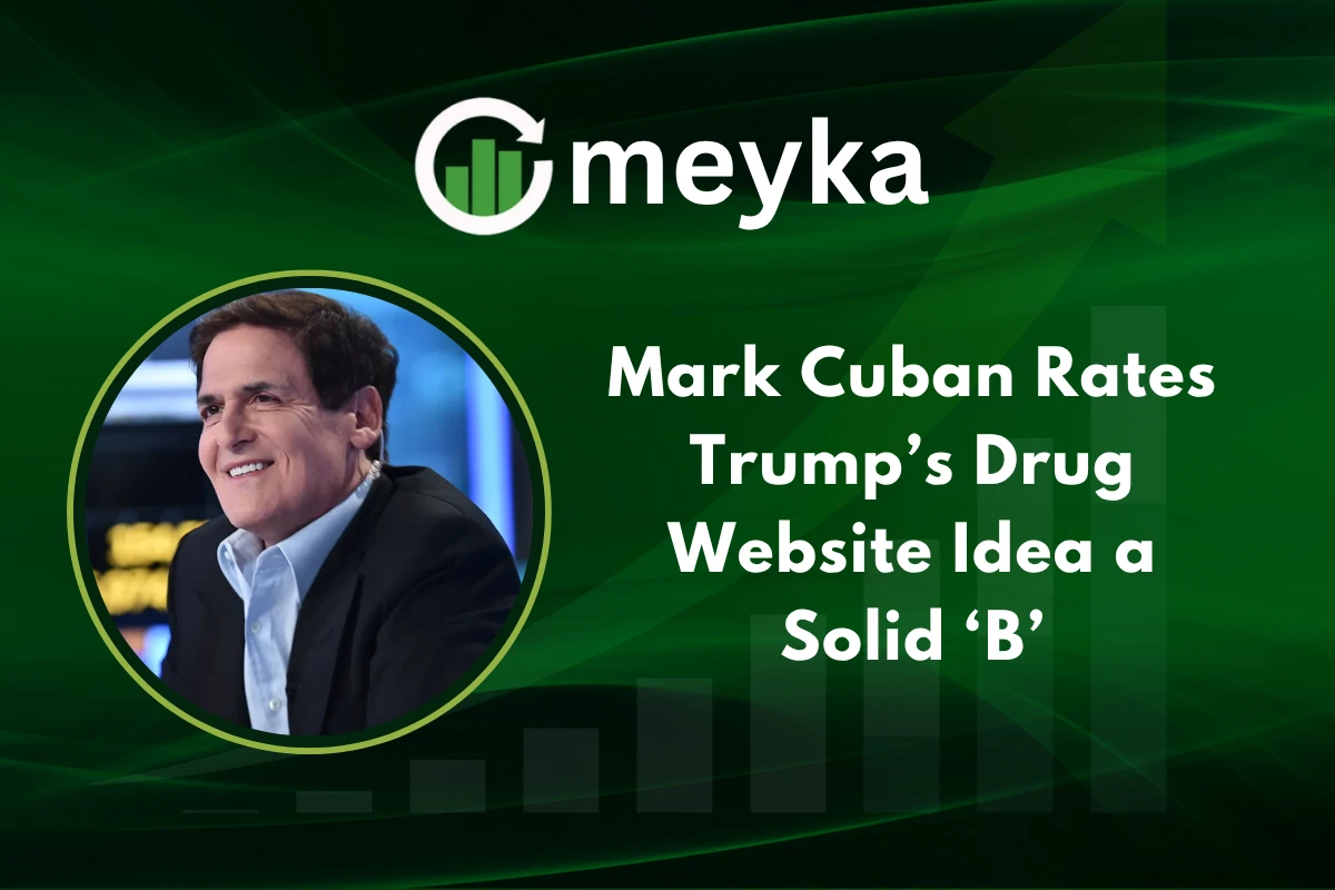 Mark Cuban speaking at a business event about technology and healthcare investments