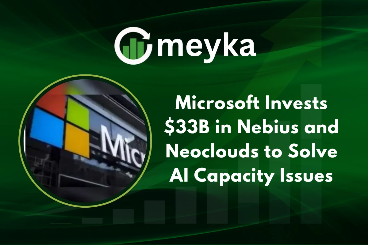 Microsoft headquarters with AI and cloud infrastructure visuals