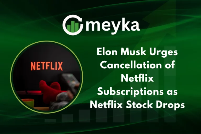 Elon Musk urges cancellation of Netflix subscriptions as Netflix stock value drops on Wall Street.
