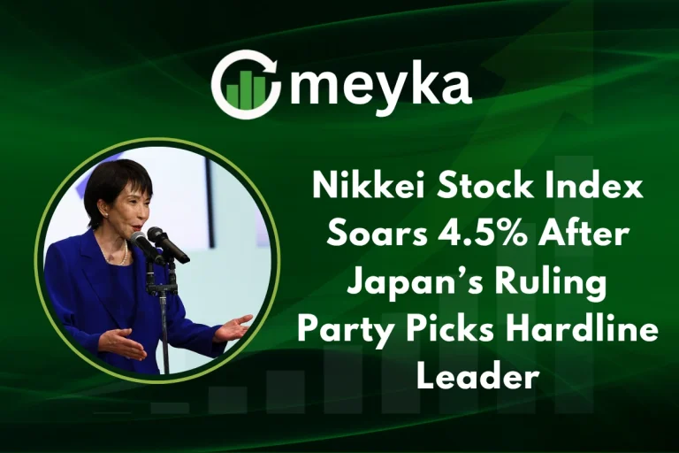 Nikkei Stock Index surges as Japan’s ruling party picks new hardline leader, boosting investor sentiment and driving Tokyo stocks higher.