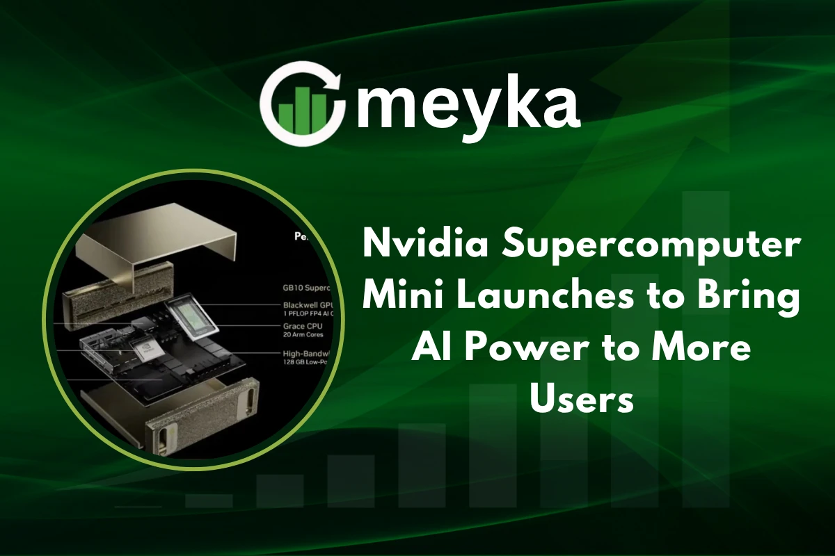 Nvidia Supercomputer Mini on display showcasing compact AI computing power.