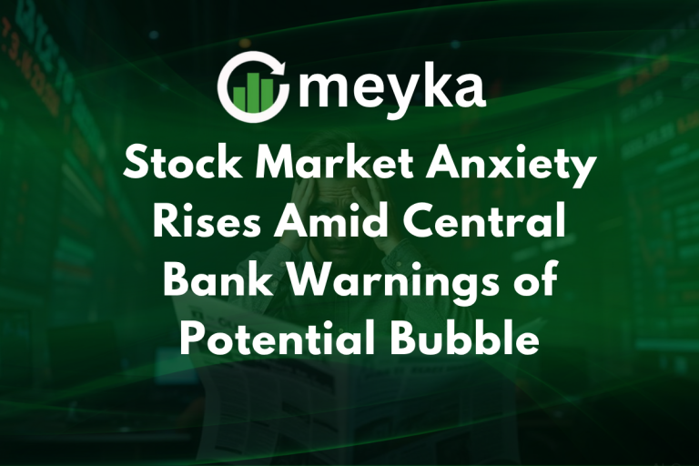 Global investors watch screens as the stock market shows volatility after central bank warnings