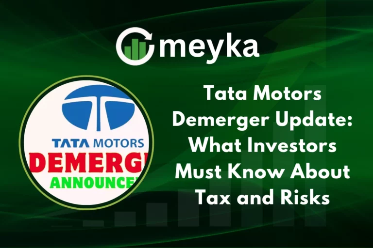 Tata Motors demerger update showing shareholders, tax implications, and stock market impact.