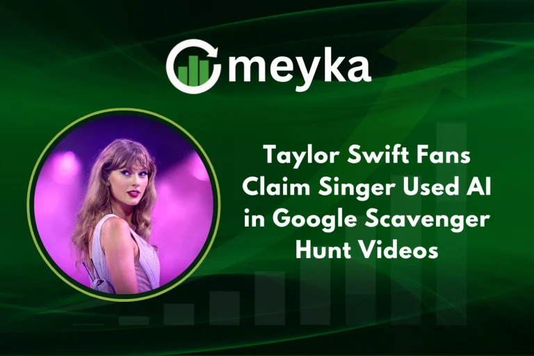 Taylor Swift during her latest AI-themed scavenger hunt event on Google.