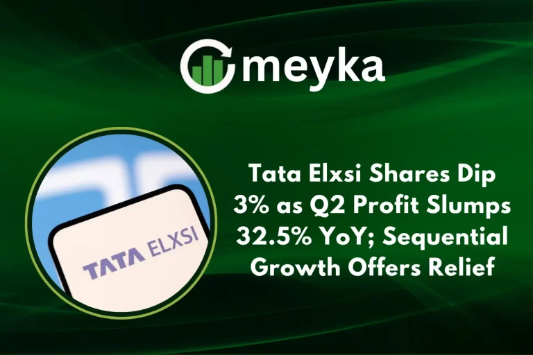 Tata Elxsi Shares Dip 3% as Q2 Profit Slumps 32.5% YoY; Sequential Growth Offers Relief