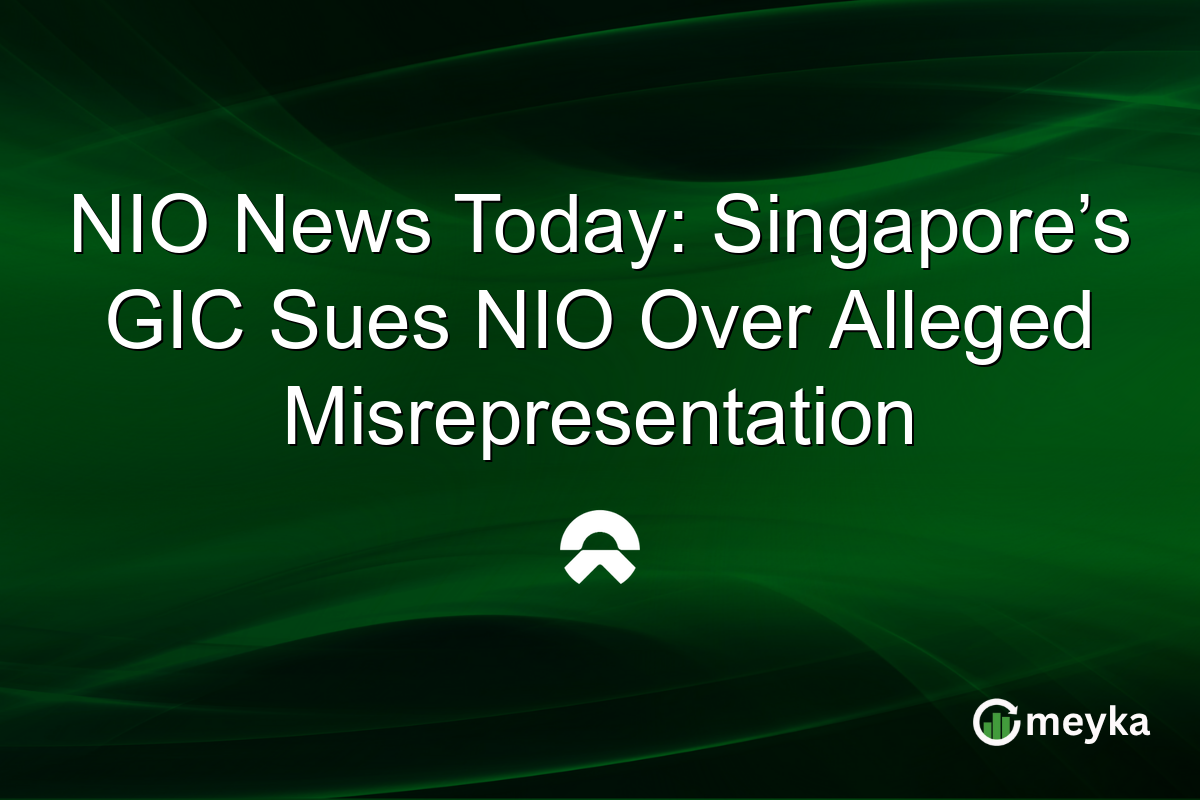NIO News Today: Singapore’s GIC Sues NIO Over Alleged Misrepresentation