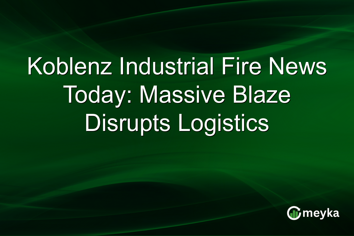 Koblenz Industrial Fire News Today: Massive Blaze Disrupts Logistics